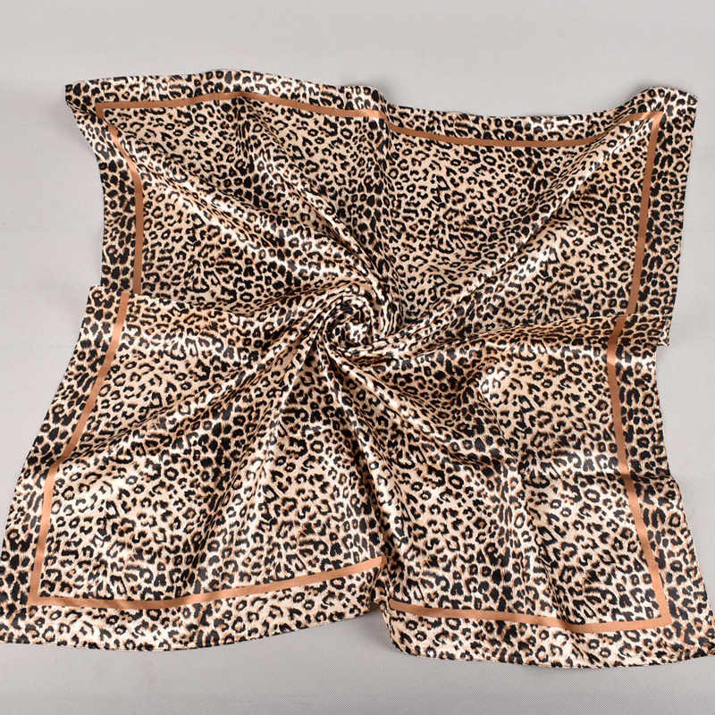 Foulard Carré en Satin Doux pour Femme, 90x90cm, Belles Fleurs, Châle, Écharpe de Sauna