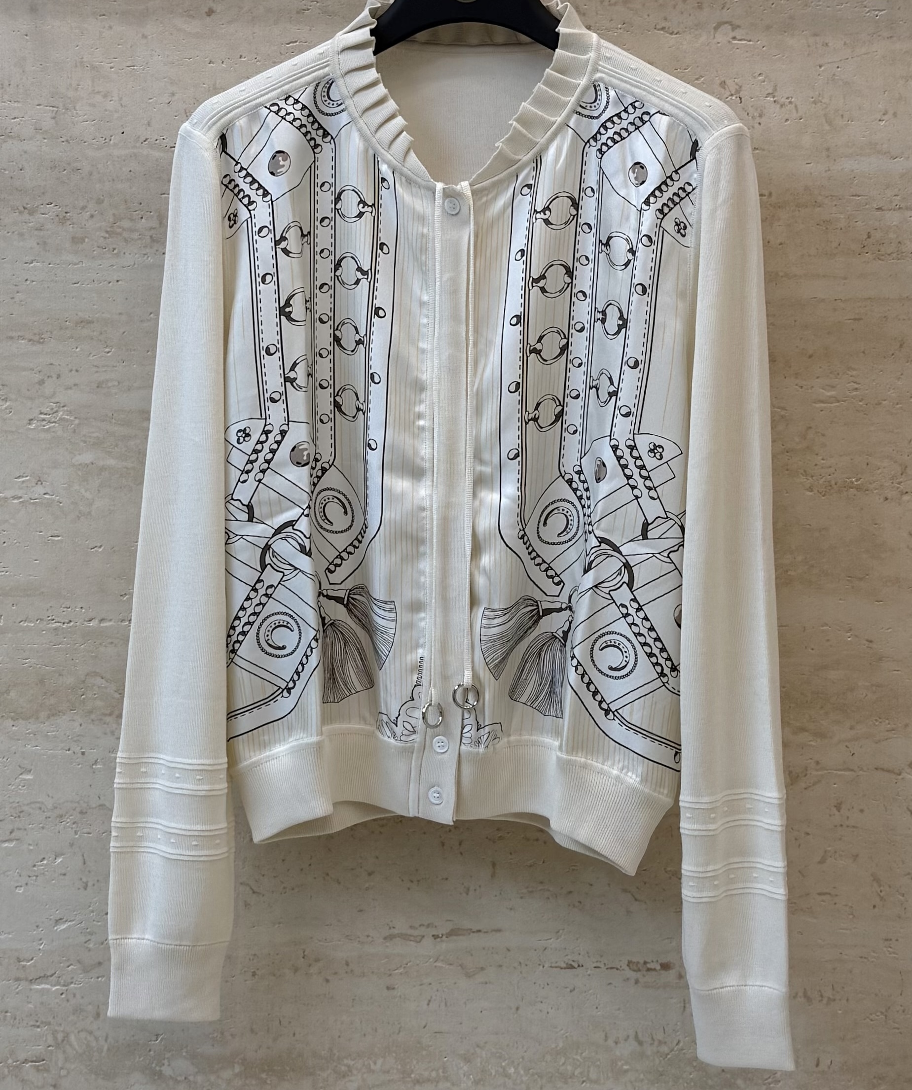 Nouveauté 26fw : Cardigan décontracté en maille de créateur, manches longues, pour femme