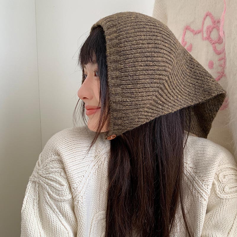 Nouveau Triangle cheveux écharpe chaud laine foulard pour les femmes épaissir tricoté écharpe femme chapeaux en plein air hiver cachemire foulards