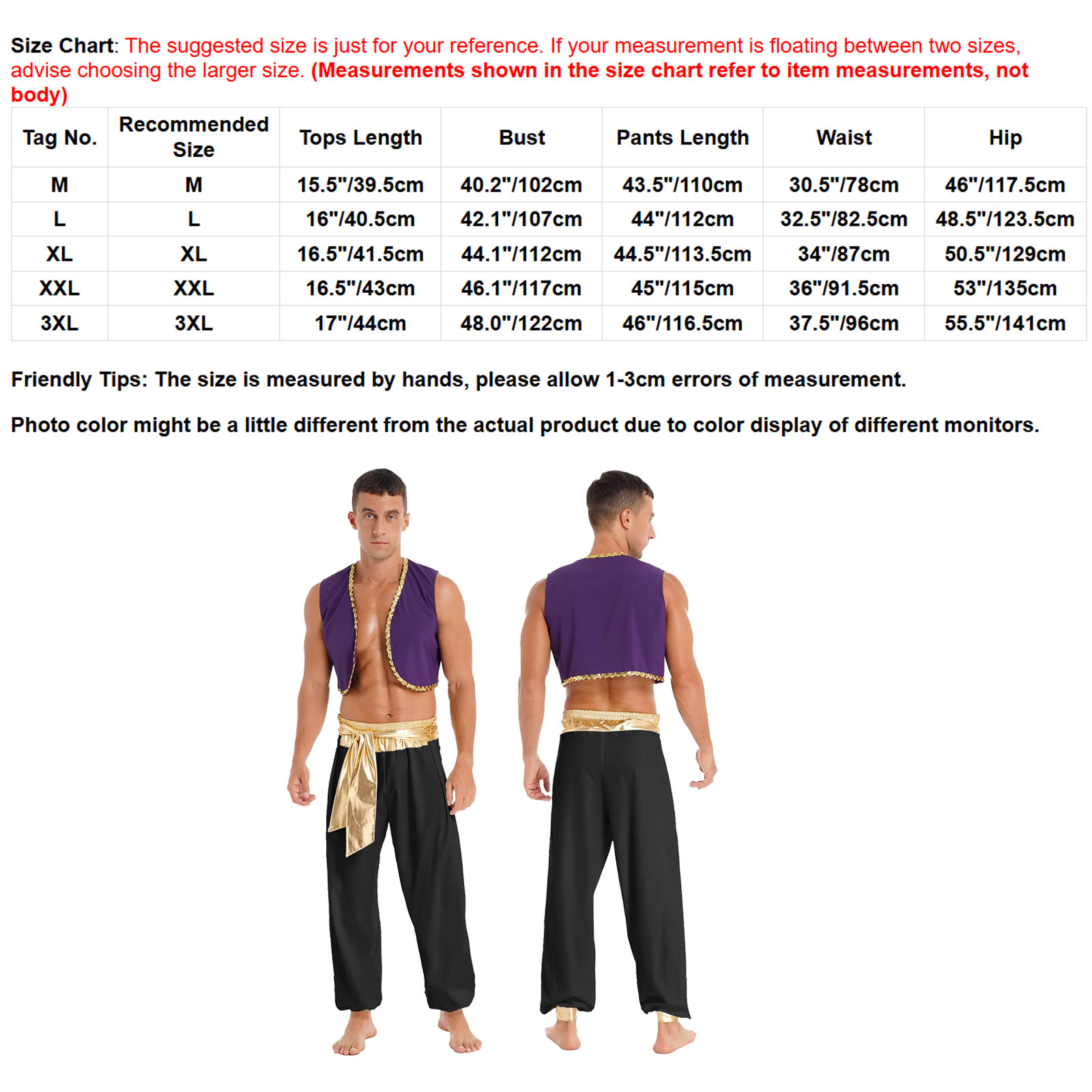 Costume de Cosplay roi arabe Prince pour hommes, tenue de fête Rave de carnaval d'halloween, gilet sans manches + pantalon ceinturé, ensembles 2 pièces