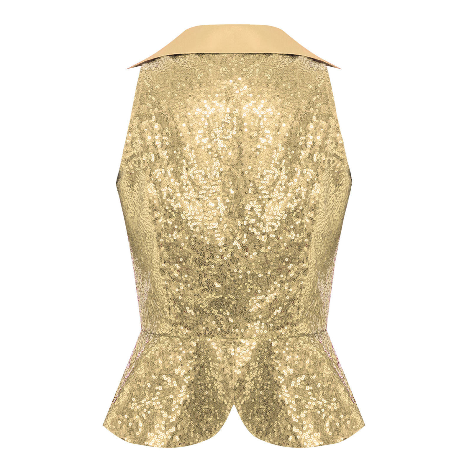 Gilet à paillettes pour femmes, revers scintillant, sans manches, pour boîte de nuit, Jazz, danse, fête, hauts habillés, gilet de Festival de musique Rave