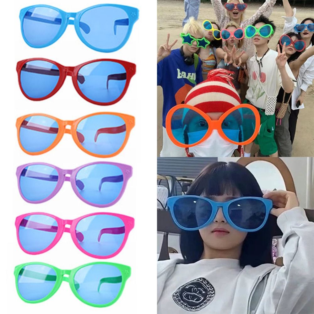 Accessoires de fête à la mode mascarade grand cadre nuances lunettes lumineuses lunettes carrées grandes lunettes