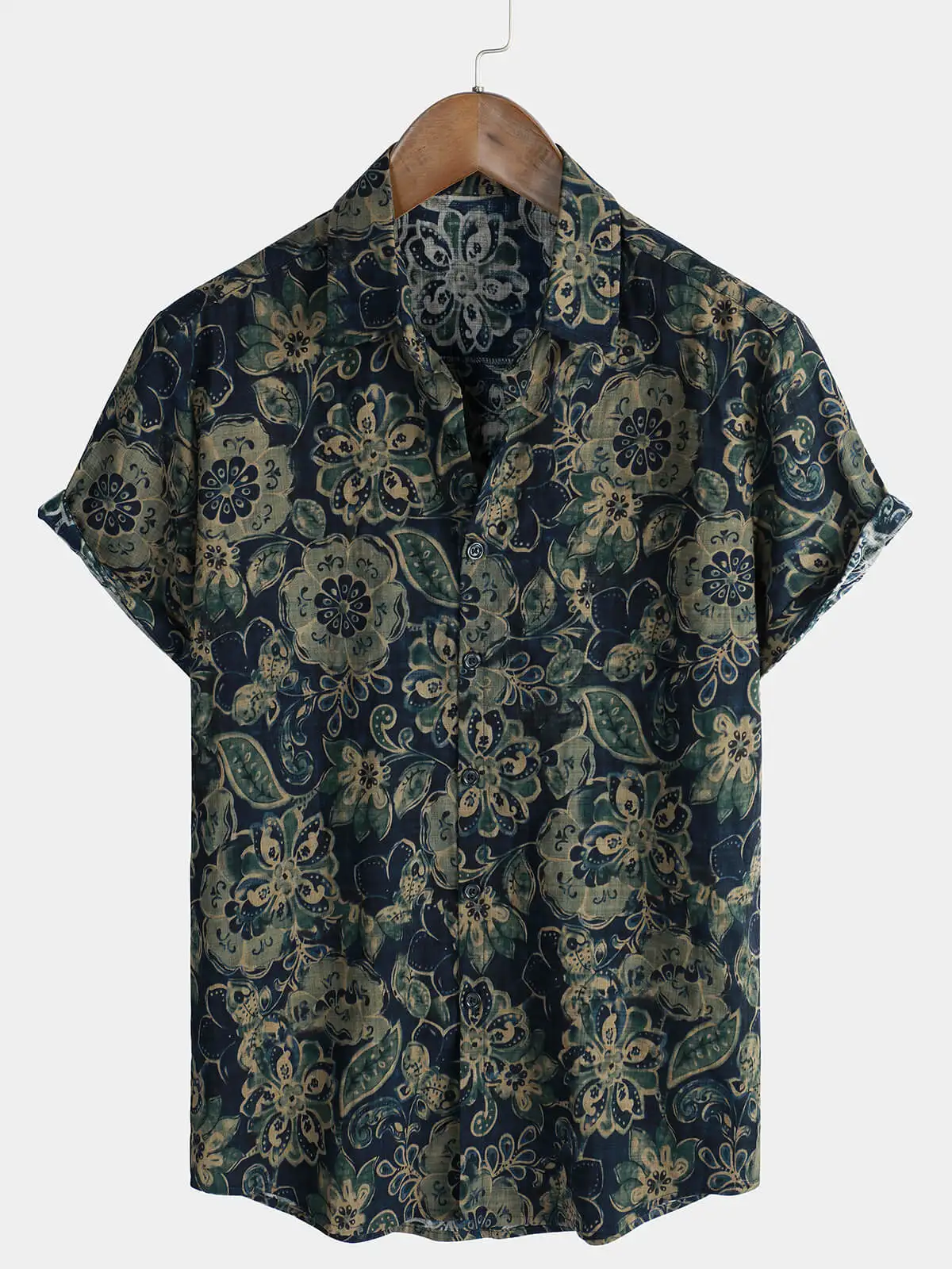 Chemise hawaïenne pour homme, style rétro bohème, idéale pour les trajets quotidiens, les sorties à la plage et les tenues rétro légères.