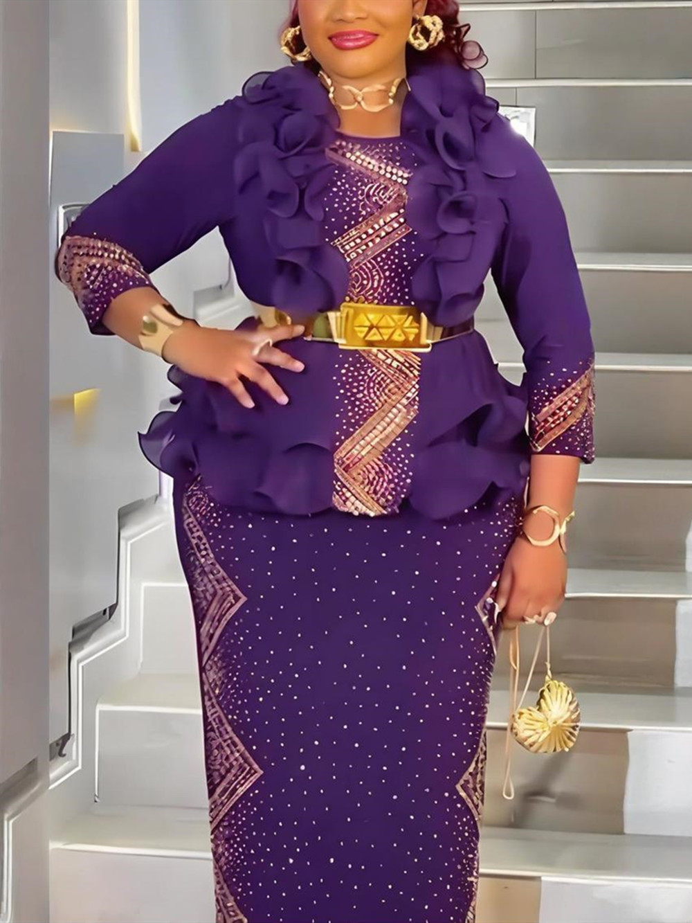 Robes africaines de luxe à sequins 2026 pour femme, robes de mariée turques élégantes, robe africaine de luxe