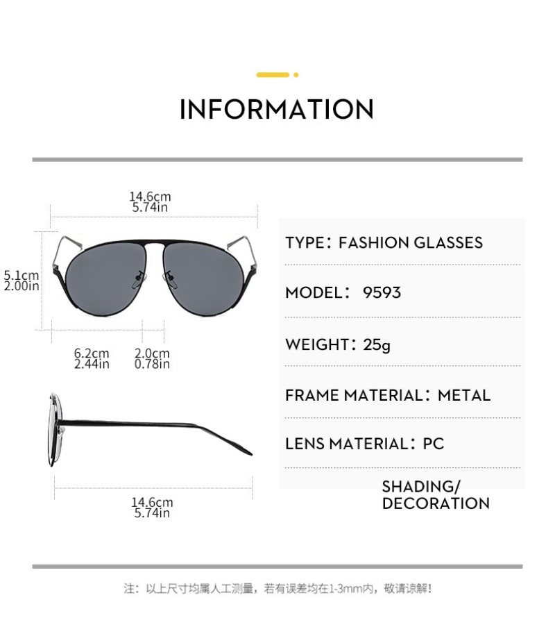 Lunettes de soleil oversize style pilote, nouveauté, monture métallique vintage, lunettes de soleil tendance pour femme, design de marque de luxe, pour l'extérieur