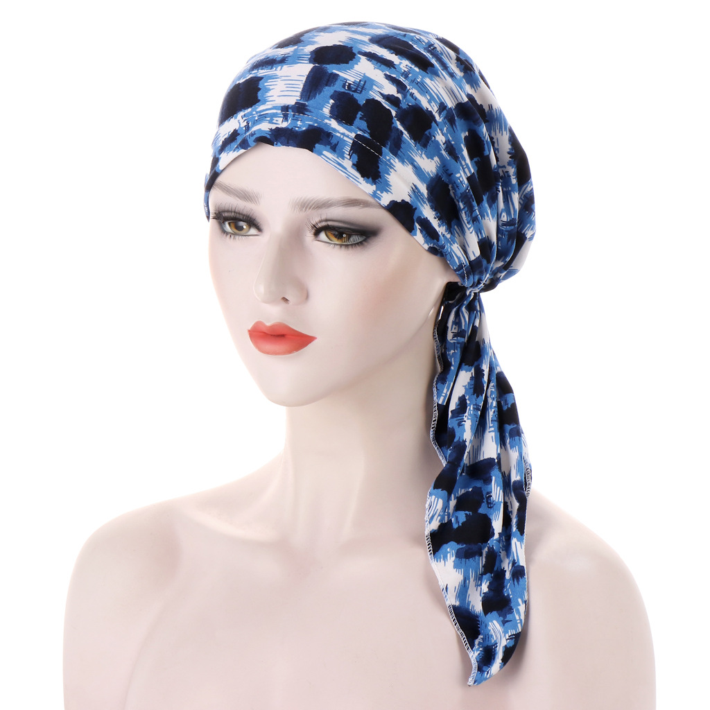 Femmes musulmanes Hijab Cancer chimio casquettes fleur impression Turban casquette perte de cheveux foulard élastique coton musulman Hijab écharpe chapeaux