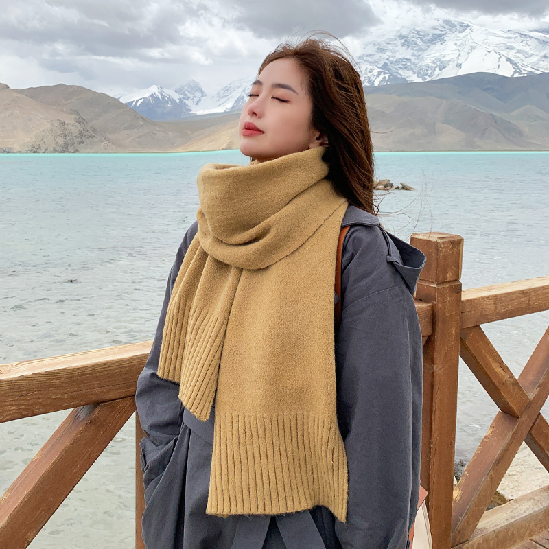 Écharpe longue en laine pour femme, dernier Styles, rouge, vert, écharpe de noël, Style chaud, doux et épais, châle, dernière collection automne-hiver 2023