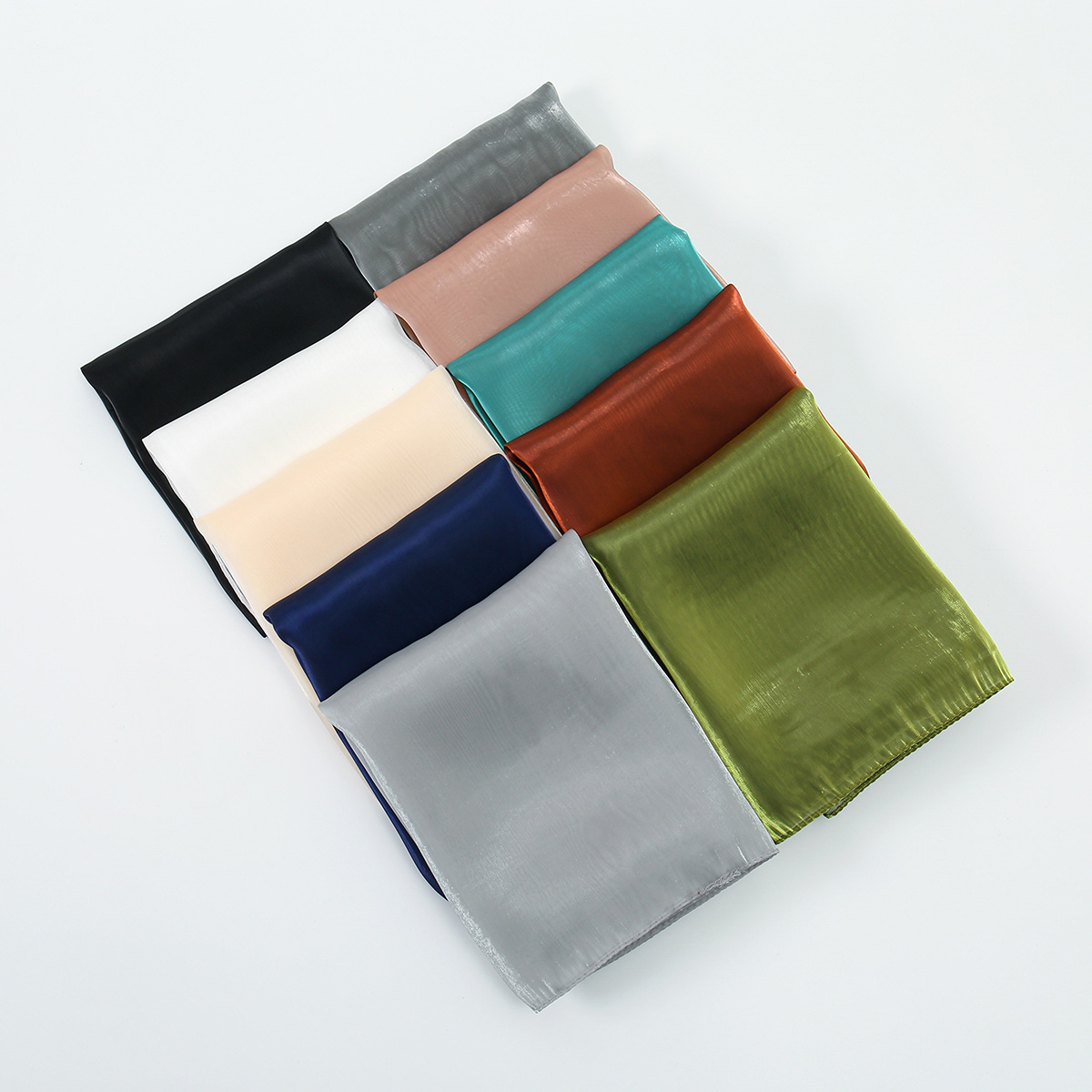 Foulard Hijab musulman brillant pour femmes, basique, solide, semblable à de la soie, élégant, scintillant, doux, châle arabe, Turban, bandeau Bandana