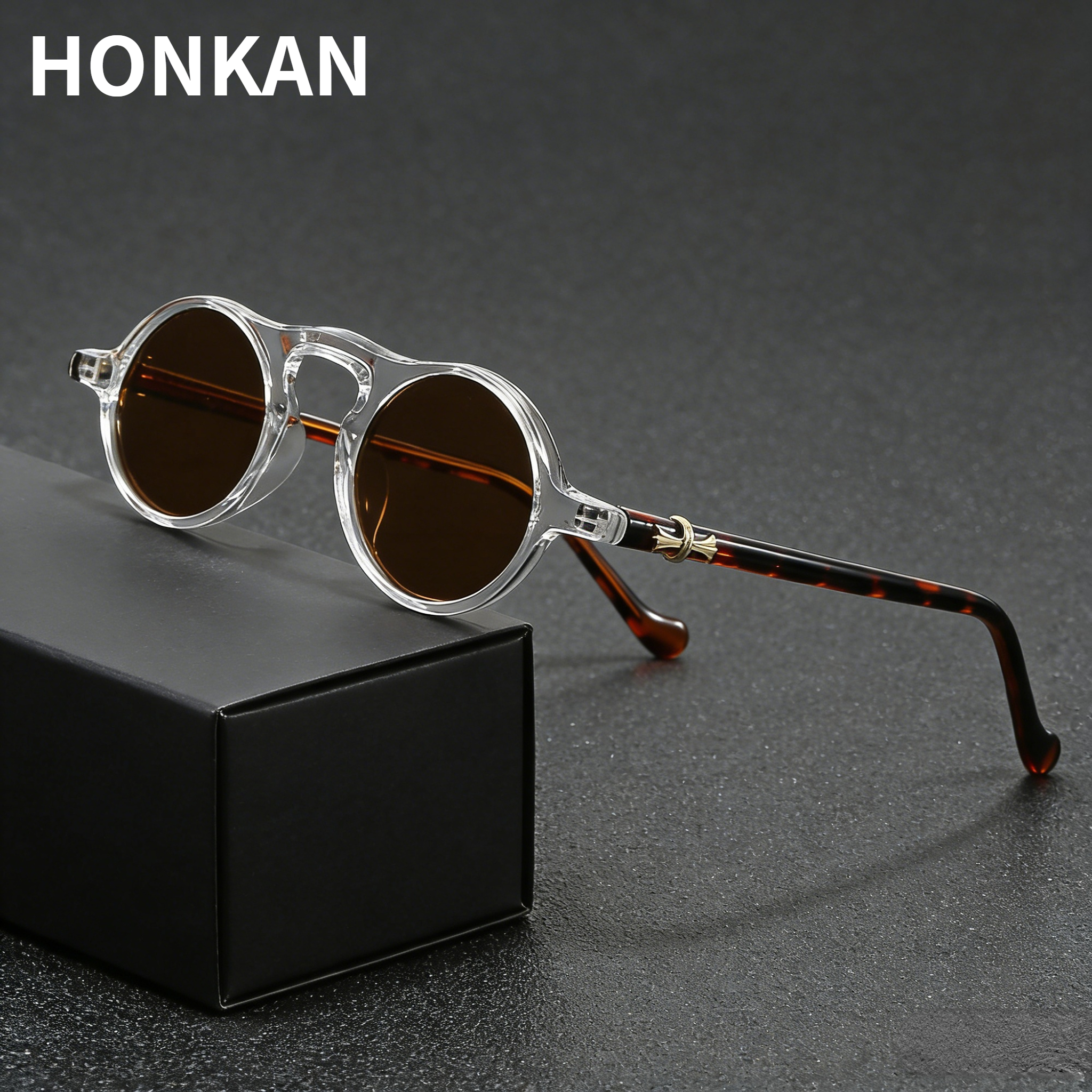 Lunettes de soleil rétro ovales pour femmes et hommes, style punk tendance, verres ronds, marque de luxe, protection UV400