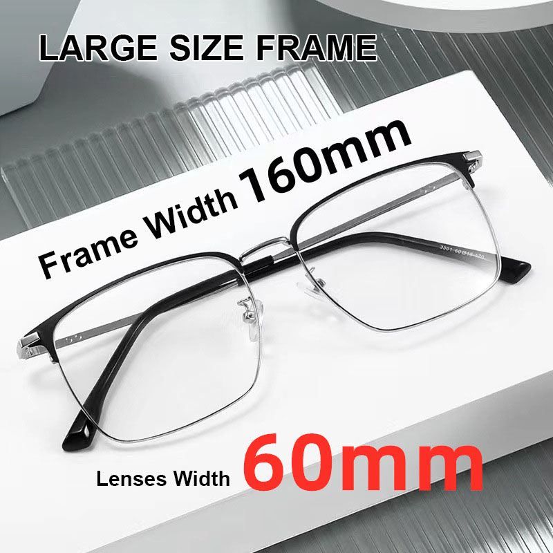 160mm grande taille lunettes cadre hommes grand visage affaires lunettes carrées pour homme ultraléger surdimensionné optique monture de lunettes