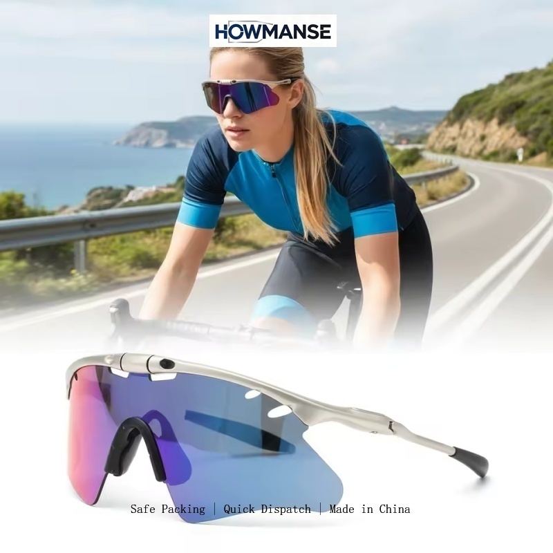 Lunettes de soleil polarisées, lunettes de sport en métal, lunettes de randonnée, lunettes de sécurité, lunettes de pêche pour homme et femme, lunettes de cyclisme