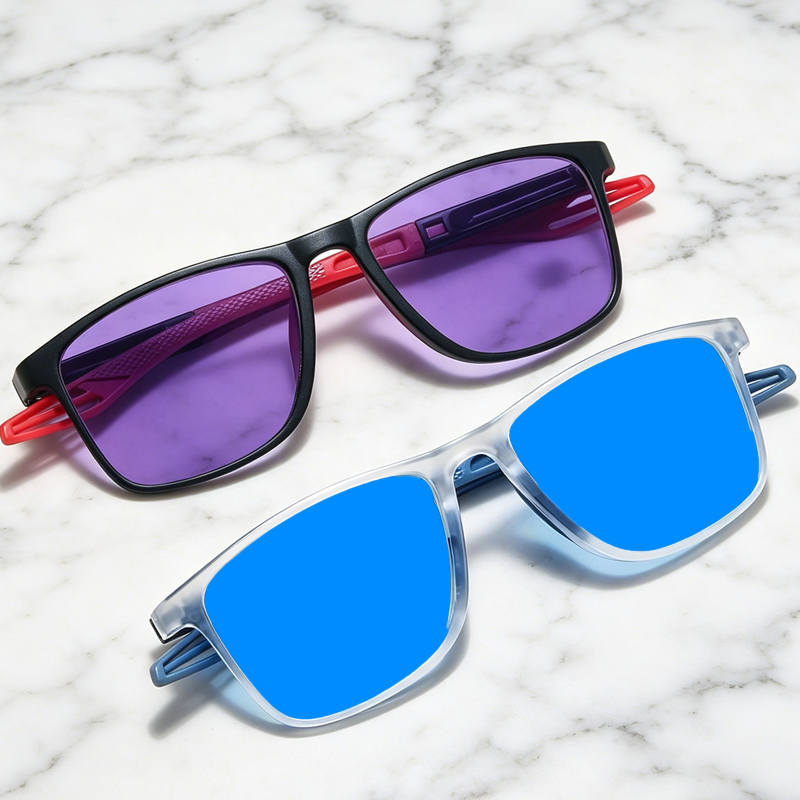 Lunettes anti-lumière bleue colorées pour femmes et hommes, verres bleus et violets, lunettes optiques élégantes, lunettes de jeu pour ordinateur en TR
