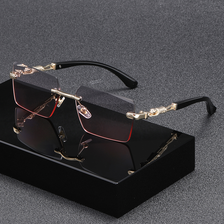 Lunettes de mode tendance personnalisées sans cadre pour hommes et femmes adaptées aux fêtes, aux rassemblements et aux cadeaux de vacances