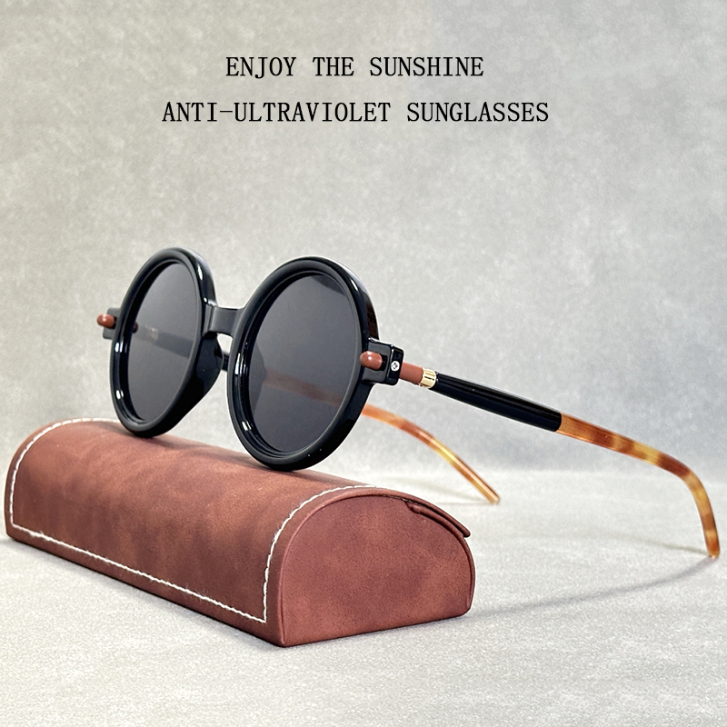 Lunettes De soleil rondes rétro pour hommes, Vintage, mode, Luxe, tendance, blocage De la lumière bleue, Gafas De Sol Hombre