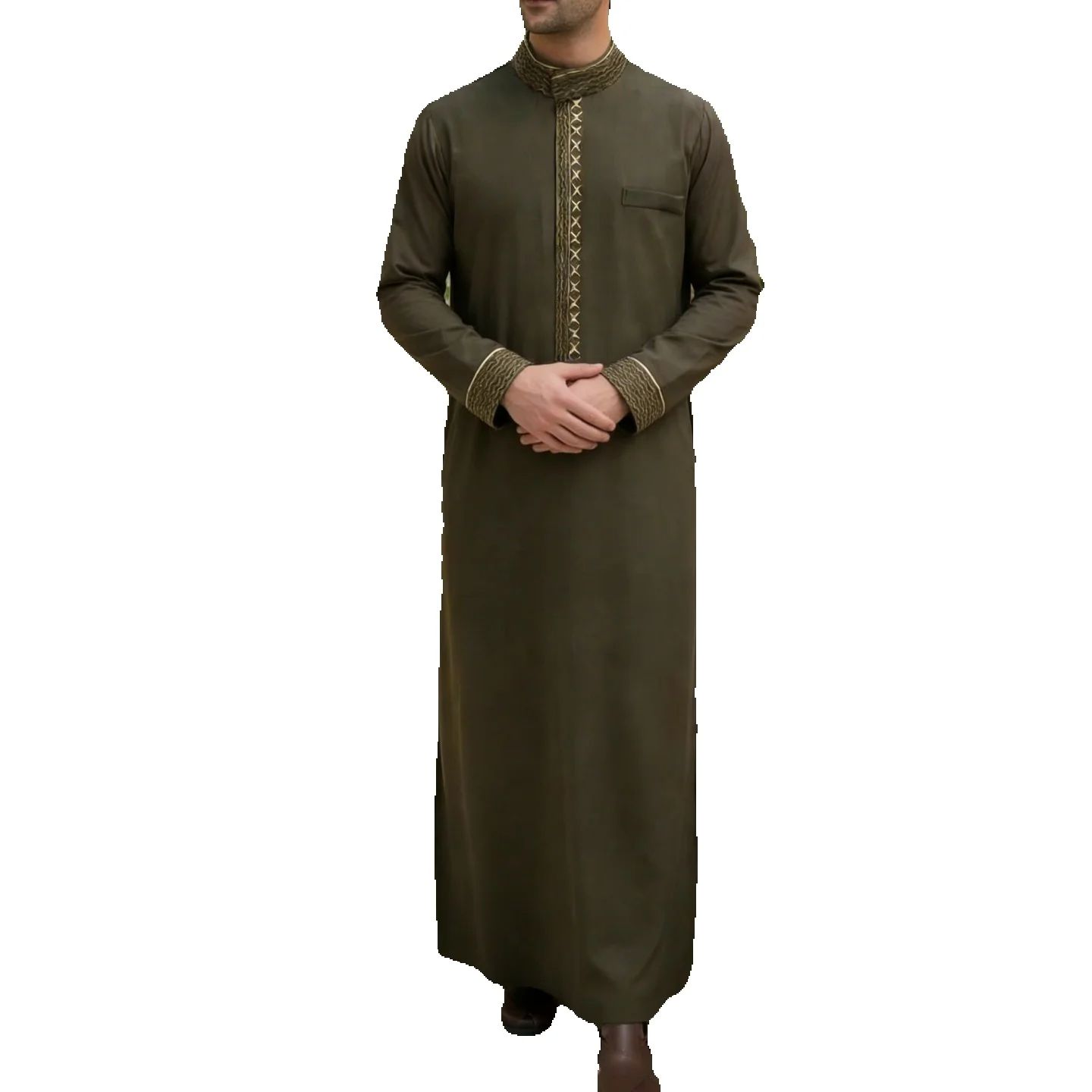 Robe ethnique arabe du Moyen-Orient, robe traditionnelle musulmane pour hommes, tenue décontractée pour festivals et cultes, vêtements islamiques pour hommes