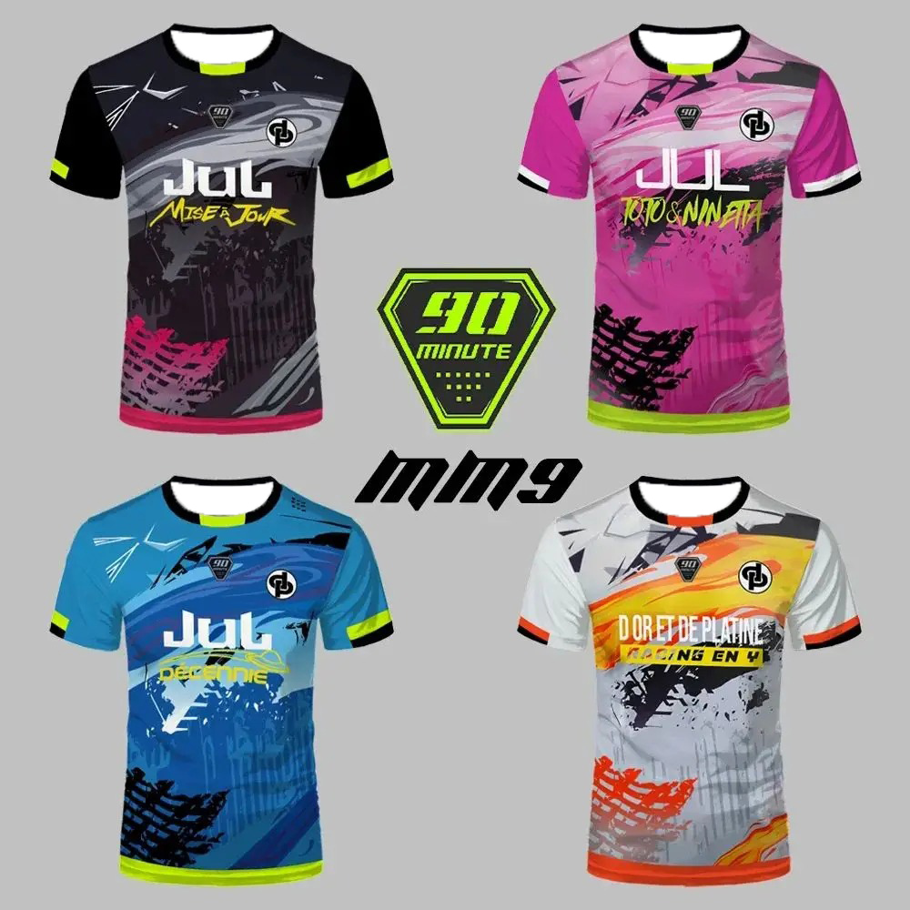 Maillot JUL Toto Ninetta en jersey imprimé, T-shirt de football respirant pour hommes et femmes, T-shirt à manches courtes pour adultes et enfants
