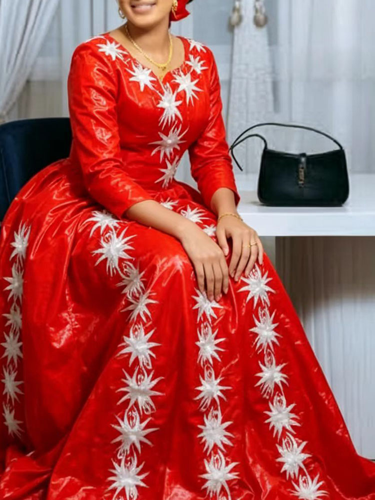 Robe longue Abaya Boubou imprimée Bazin Riche grande taille pour femme, Kaftan africain, Robe de soirée, de mariage ou de cérémonie