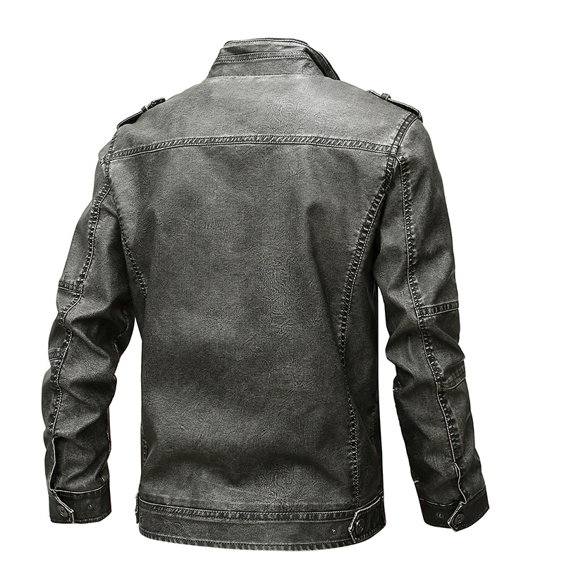 Vêtements en cuir pour hommes, automne et hiver. Stand-UR DistMurcia-Manteau en cuir personnalisé pour jeunes hommes, manteau de rue à la mode