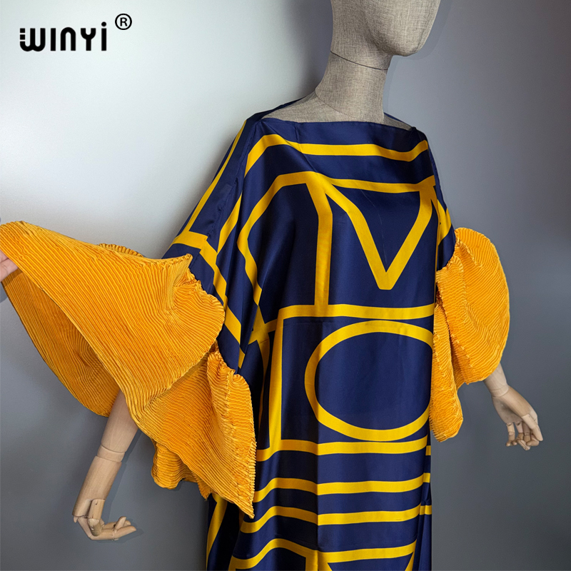 Robe Kaftan WINYI Fashion pour femmes musulmanes, ample, style Moyen-Orient, Abaya de vacances pour femmes, vêtements de fête de luxe Dubaï