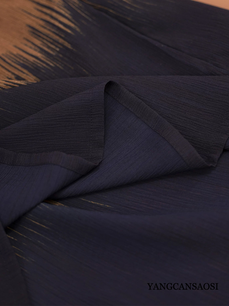 Robe sans manches à col rond en crêpe de soie de mûrier 100 % naturelle, couleur dégradée simple, grande taille, douce pour la peau