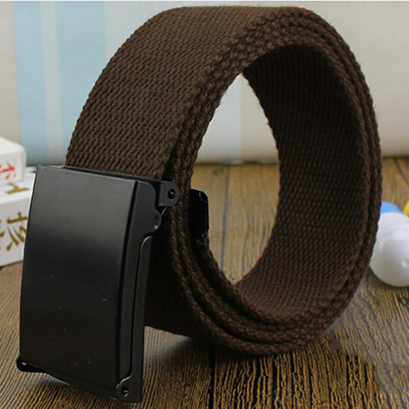 Haute qualité armée tactique hommes ceinture unisexe mâle décontracté boucle ceintures toile sangle ceinture armée tactique ceinture