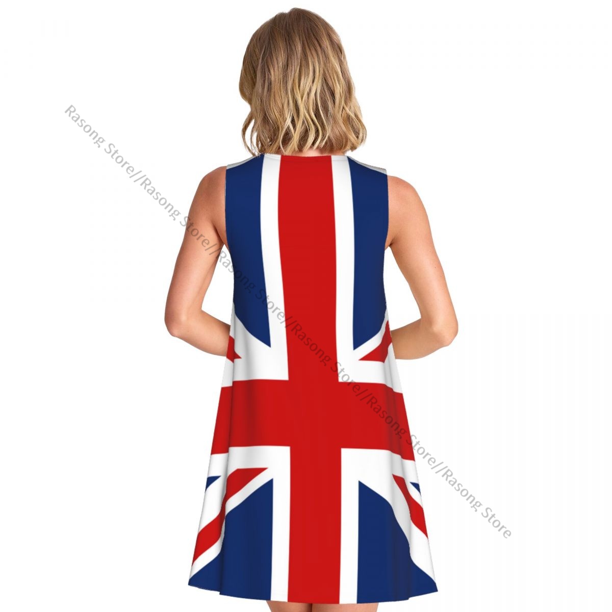 Robe d'été pour femmes, t-shirt décontracté, couverture de plage, drapeau britannique britannique, robe débardeur