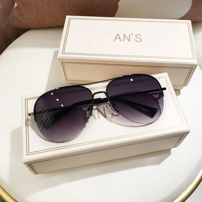 Lunettes de soleil dégradées tendance pour hommes, monture large, style pilote, design de marque, pour voyage et conduite, protection UV400, Gafas De Sol