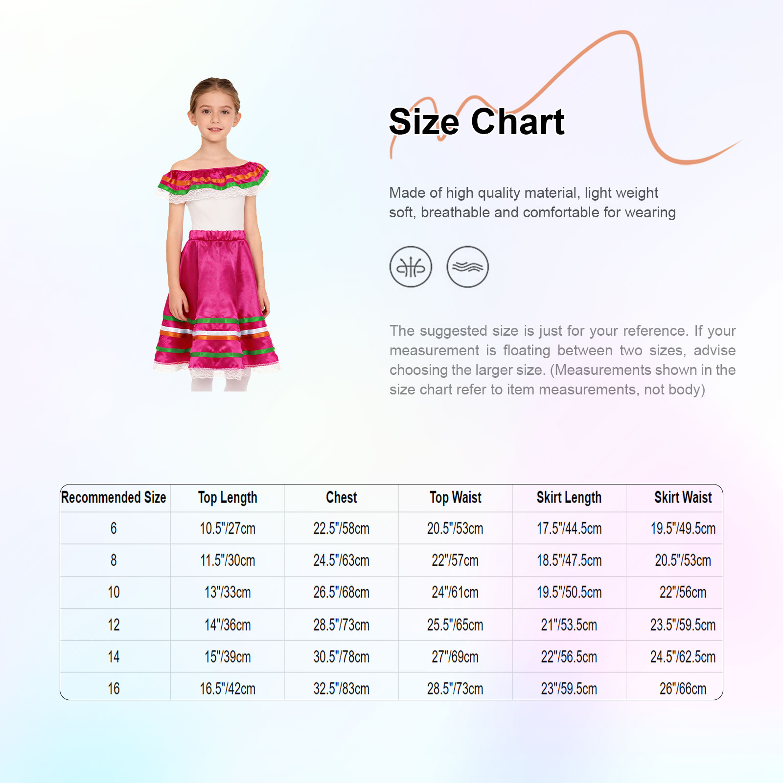 Robe de danse Flamenco mexicaine 2 pièces pour filles, tenue à épaules dénudées, haut à volants avec jupe, ensemble d'activités mexicaines, Costumes de carnaval