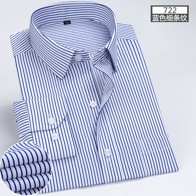 Chemise à manches longues pour hommes, outillage Business décontracté, sans fer, haut uni, de haute qualité, slim, confortable, mode printemps et été