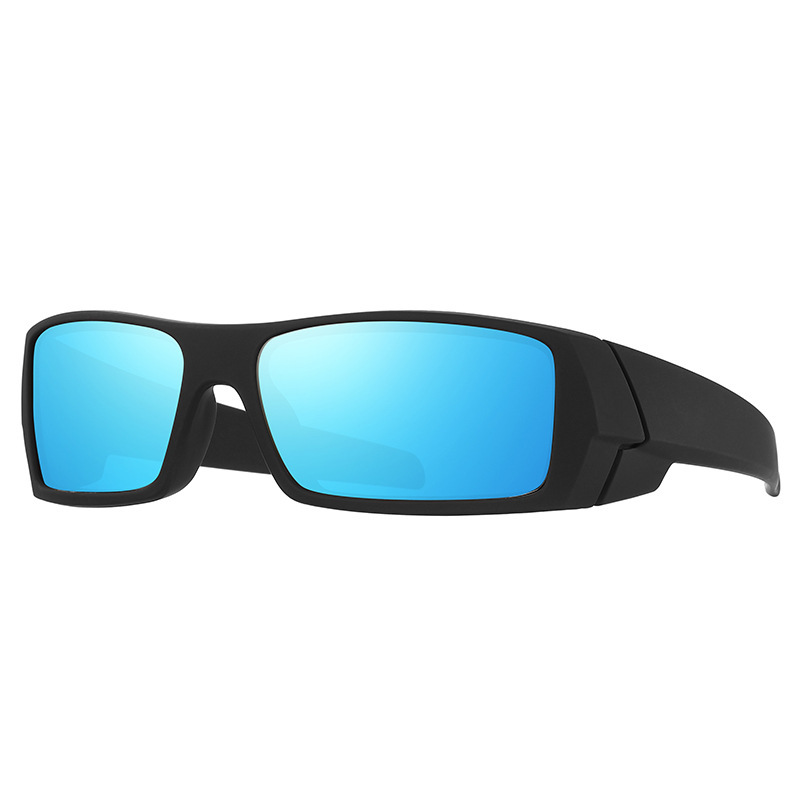 Lunettes polarisées à monture carrée, monture complète UV400 pour le cyclisme/pêche, lunettes de soleil pour sports de plein air, lentilles résistantes aux rayures