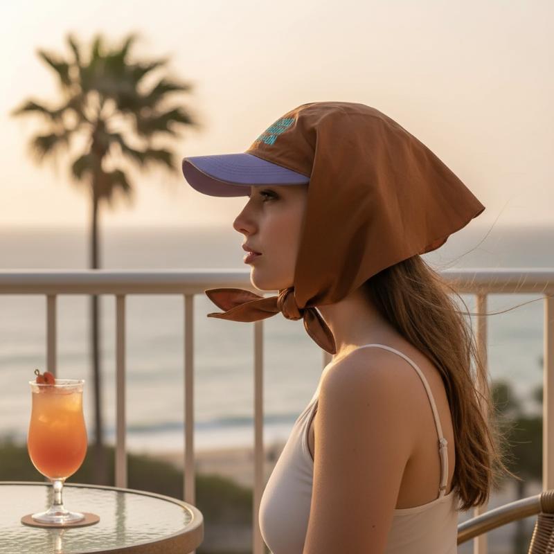 Casquette triangulaire pour femme, foulard coréen avec sangle, visière solaire hip-hop, motif pastoral, confortable pour un usage quotidien