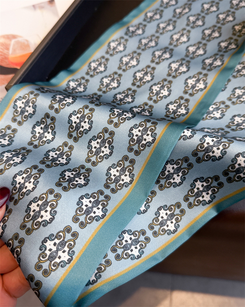 Nouvelles écharpes longues, bandeaux fins pour cheveux, foulards en soie pour femmes, bandeaux de mode, foulards pour sacs, bandeaux imprimés, écharpes de cou pour femmes