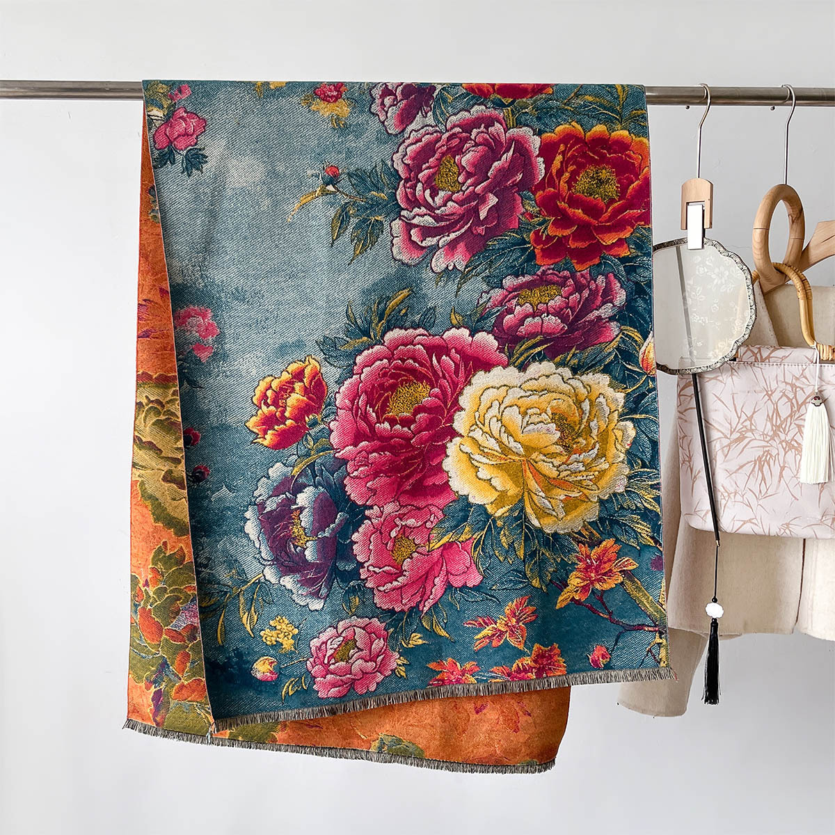 Écharpe chaude en cachemire pour femme, châle imprimé Floral, couverture épaisse de luxe, Bufanda Pashmina, Poncho de voyage, étoles, nouvelle collection hiver