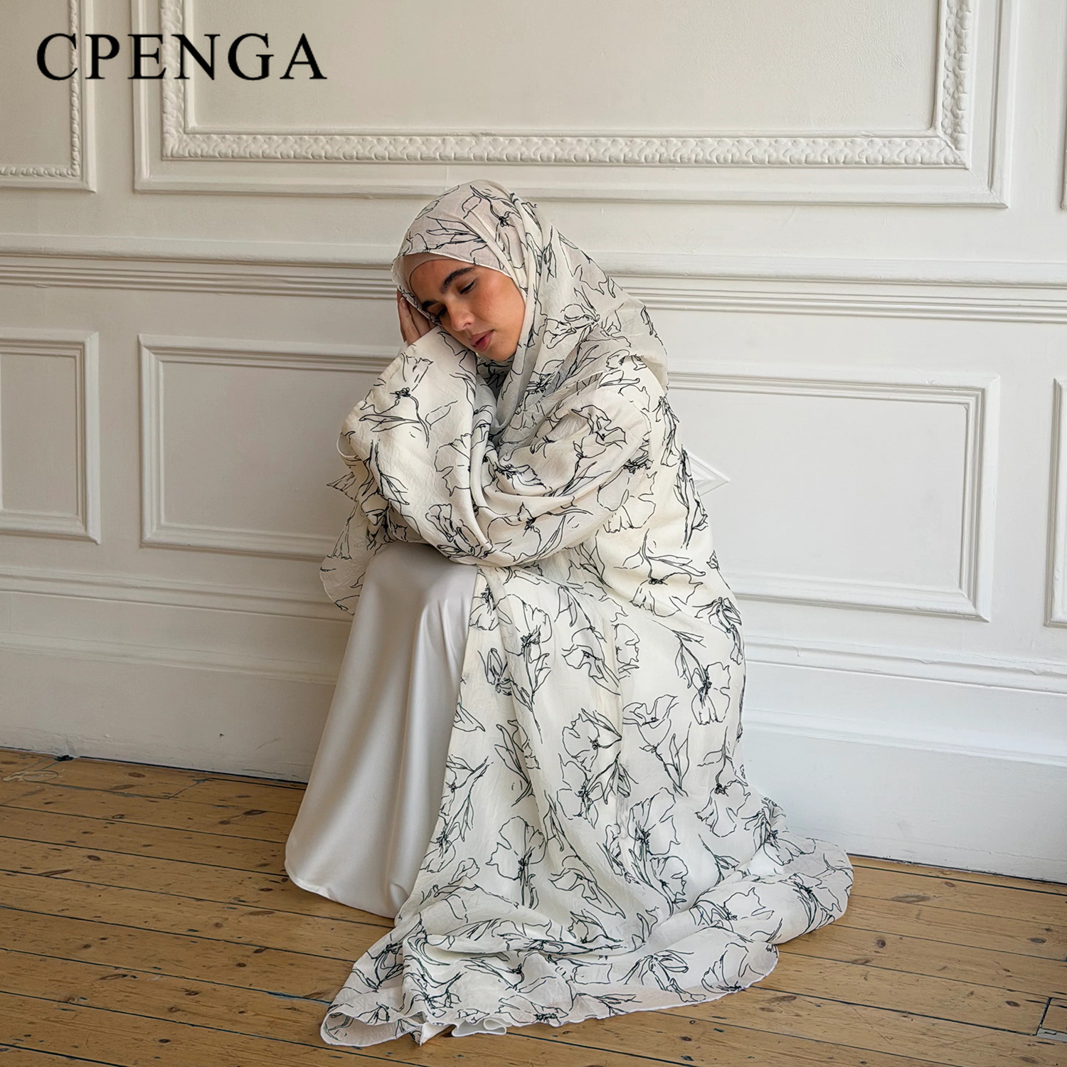 Ensemble deux pièces Abaya et Hijab pour femmes musulmanes – Robe Cardigan élégante de Dubaï, tenue modeste pour le Ramadan, l'Aïd, les fêtes, l'Islam, la Turquie, Kaftan