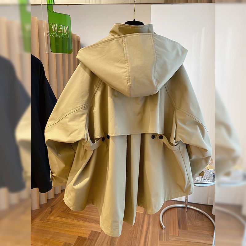 Manteau Trench-coat Femme Imprimé Minimaliste Protection Solaire Qualité Gothique Haut de Gamme Effet Flatteur