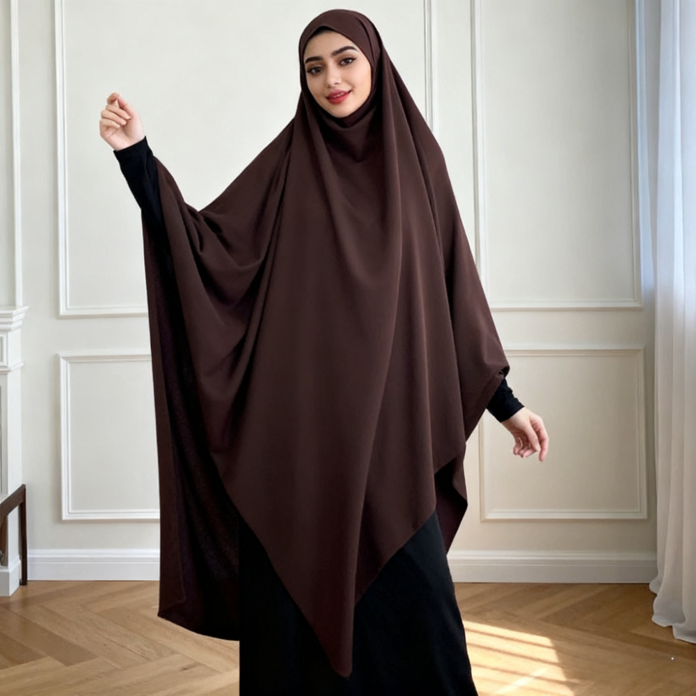 Eid à capuche musulman longue Khimar femmes Hijab Maxi robe vêtement de prière Djellaba Jilbab Abaya Ramadan robe islamique Niqab Burka Jubah