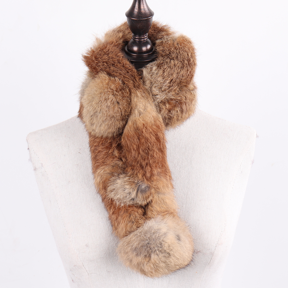 Nouvelle Écharpe en Fourrure de Lapin Naturelle Chaude 2026 pour Femme, Mini Foulard en Véritable Fourrure de Lapin pour l'Hiver, Écharpes Tendance 100% Fourrure de Lapin Authentique pour Femme