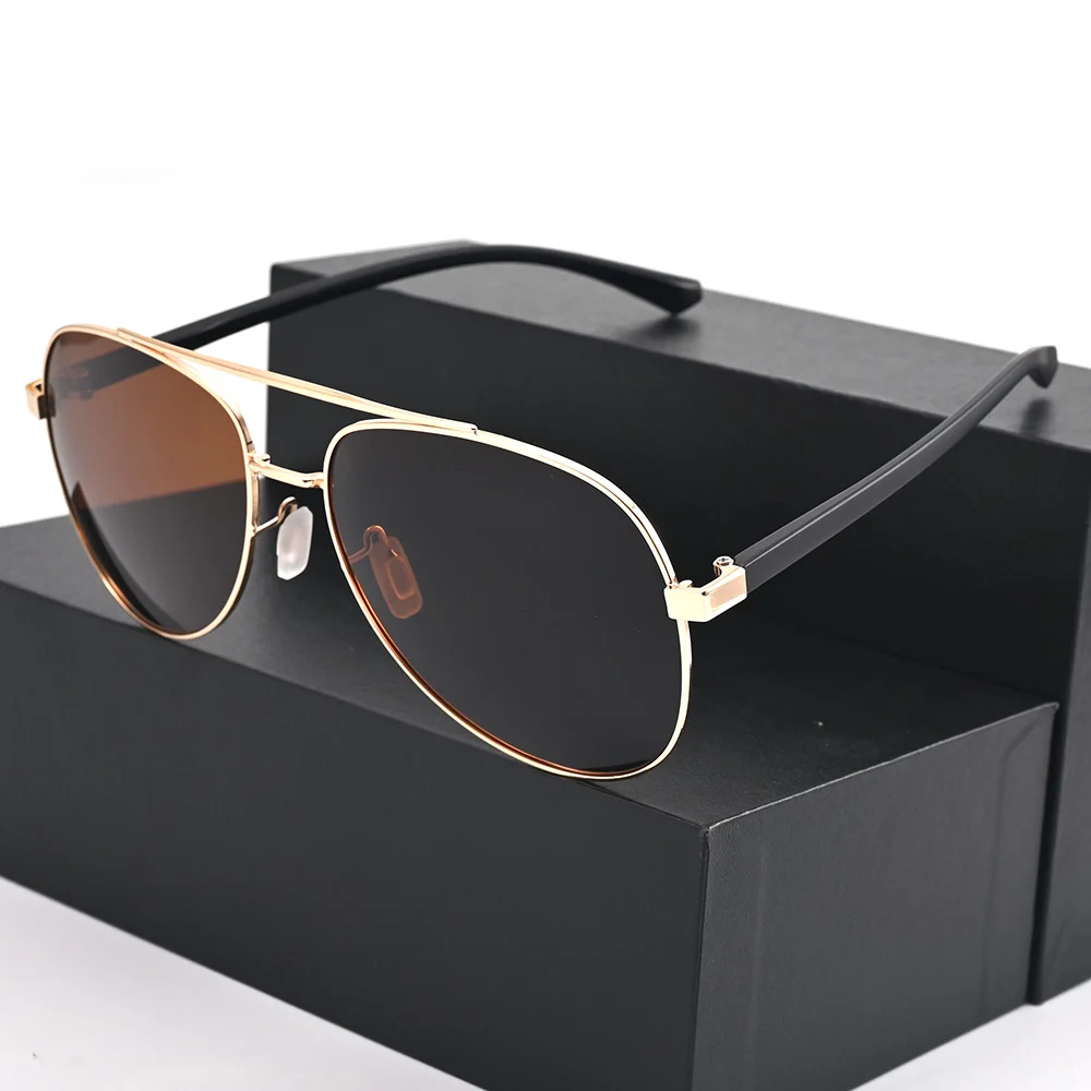 Lunettes de soleil noires photochromiques pour hommes, lunettes de soleil polarisées pour hommes, grand visage large, pilote d'aviation, grand, 168mm