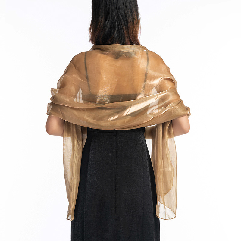 Longue écharpe transparente de couleur unie pour femme, châle d'ombre pour robe de soirée de mariage, demoiselle d'honneur, T58