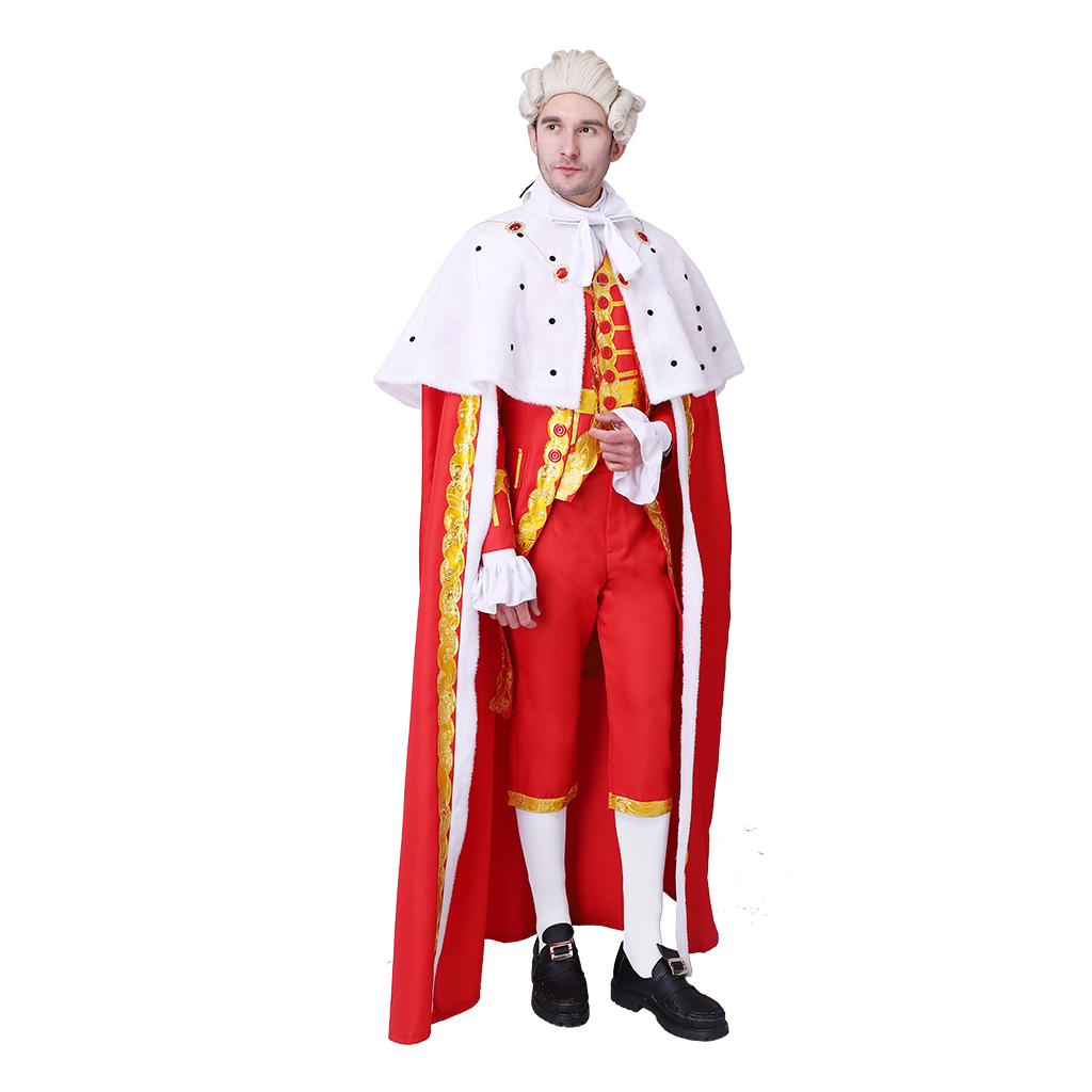 Costume de cosplay musical Hamilton King George, costume royal du XVIIIe siècle pour homme, cape royale, costumes pour fête d'Halloween, spectacles de théâtre