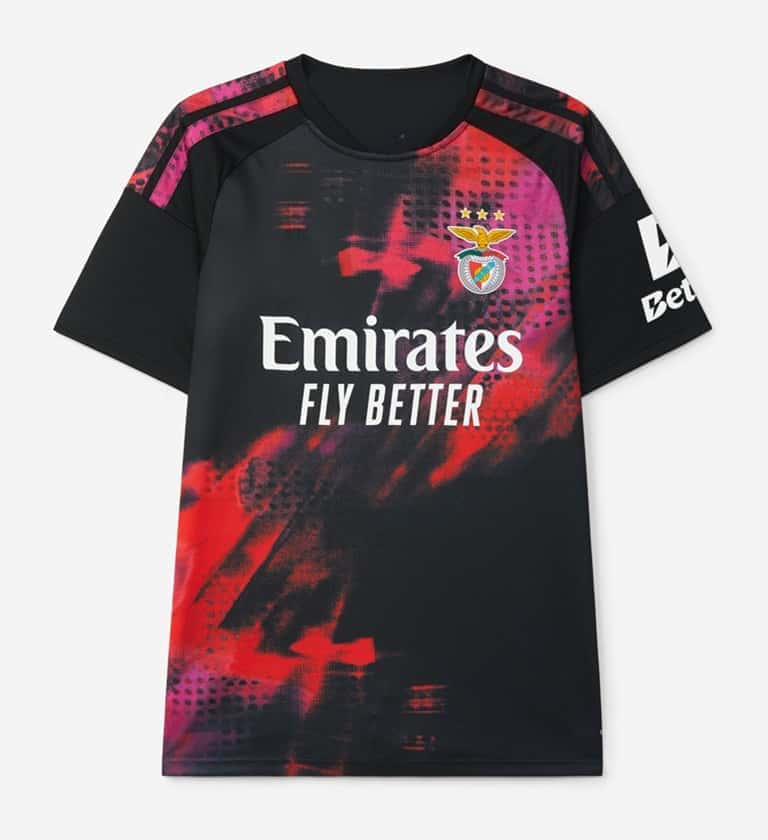 Maillot de football visiteur respirant et à séchage rapide pour l'été 2026, saison 2026-27, design abstrait Benfica Lisbonne, vêtements de sport pour hommes