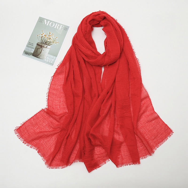Écharpe en coton et lin pour femme, foulards fins, châle doux, foulard en viscose, châles ronds féminins, protection solaire, document solide, nouveau, été, automne