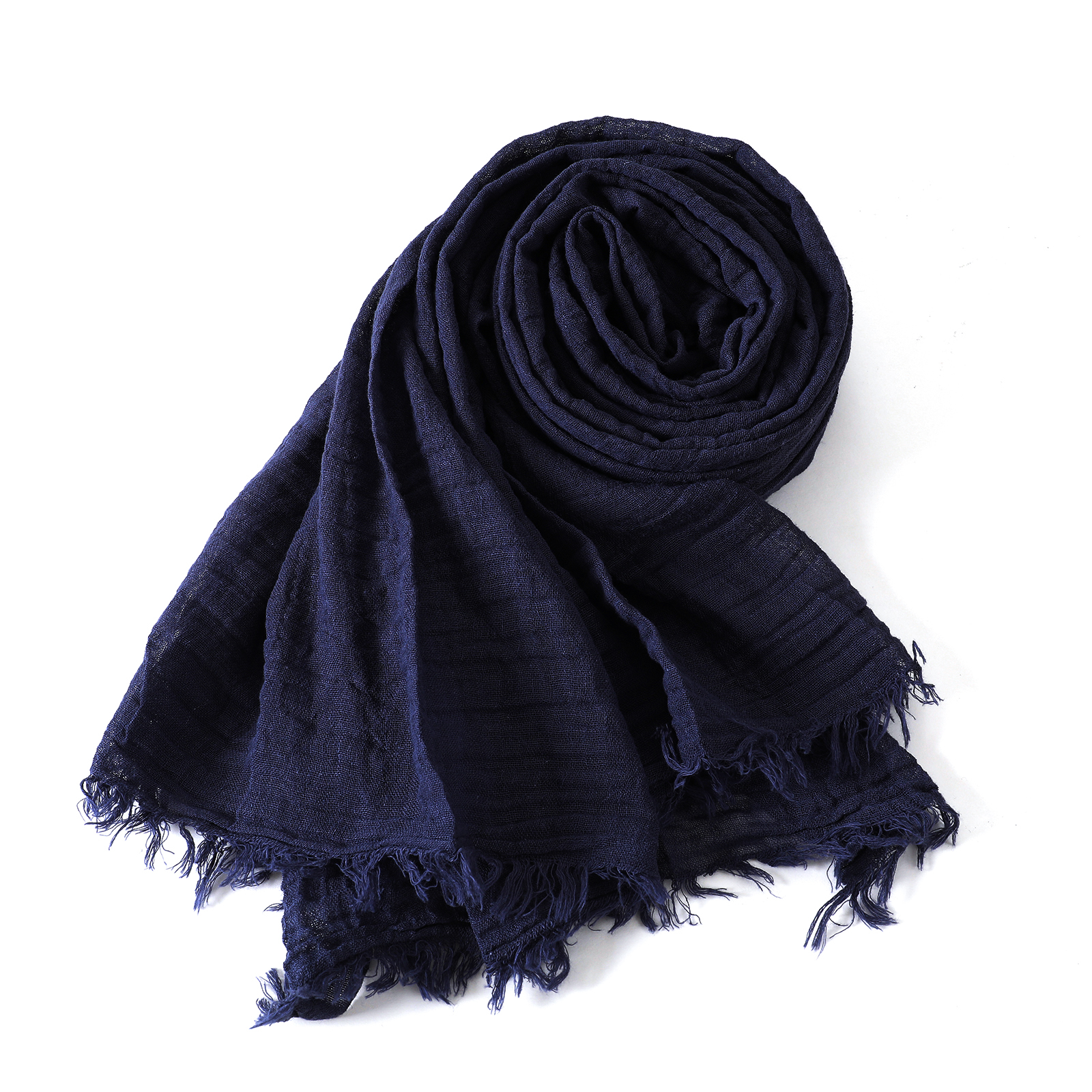 Foulards en coton et lin pour hommes, couleur unie, écharpe chaude, silencieux, accessoires masculins, châle Bufanda court à pompon, automne hiver