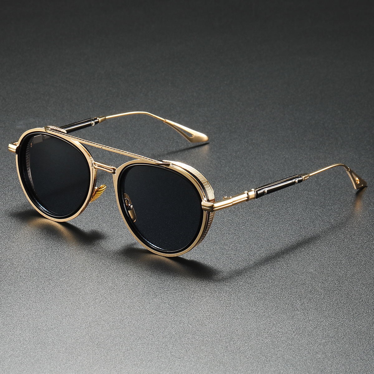 Lunettes De soleil exquises hommes 2025 nouvelle marque concepteur rond pilote Punk lunettes De soleil homme unisexe luxe lunettes Lentes De Sol Hombre