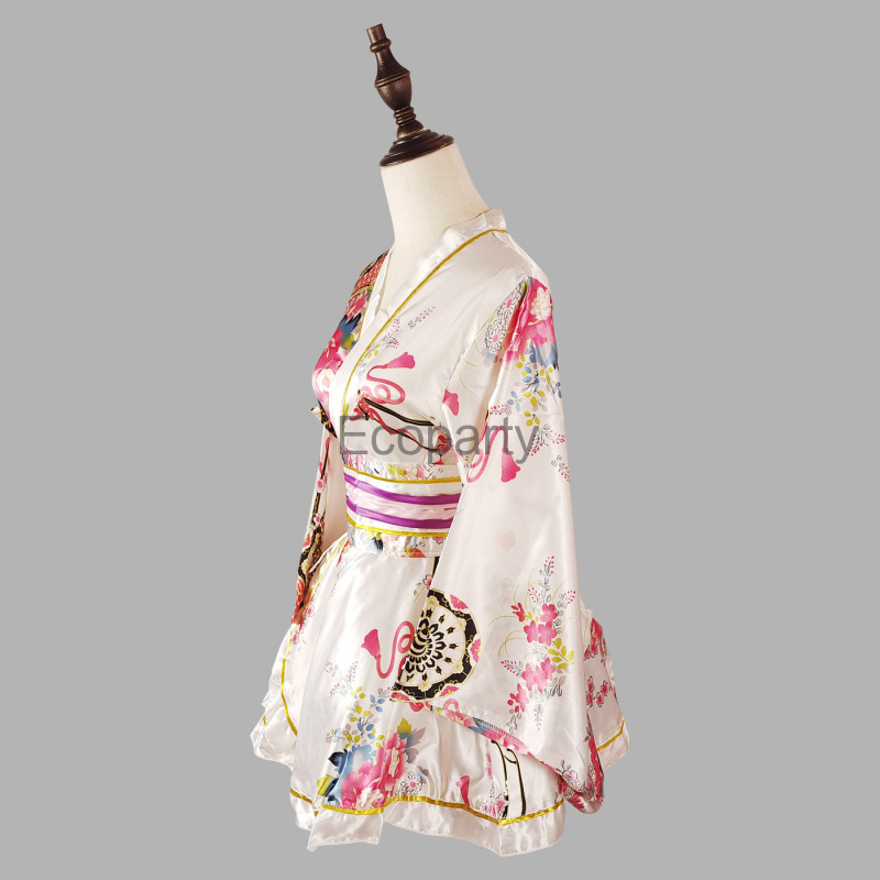 Costume traditionnel japonais, robe Kimono pour femmes, Sakura Yukata Haori japonais Kawaii pour filles, Costumes de spectacle sur scène Cosplay Anime