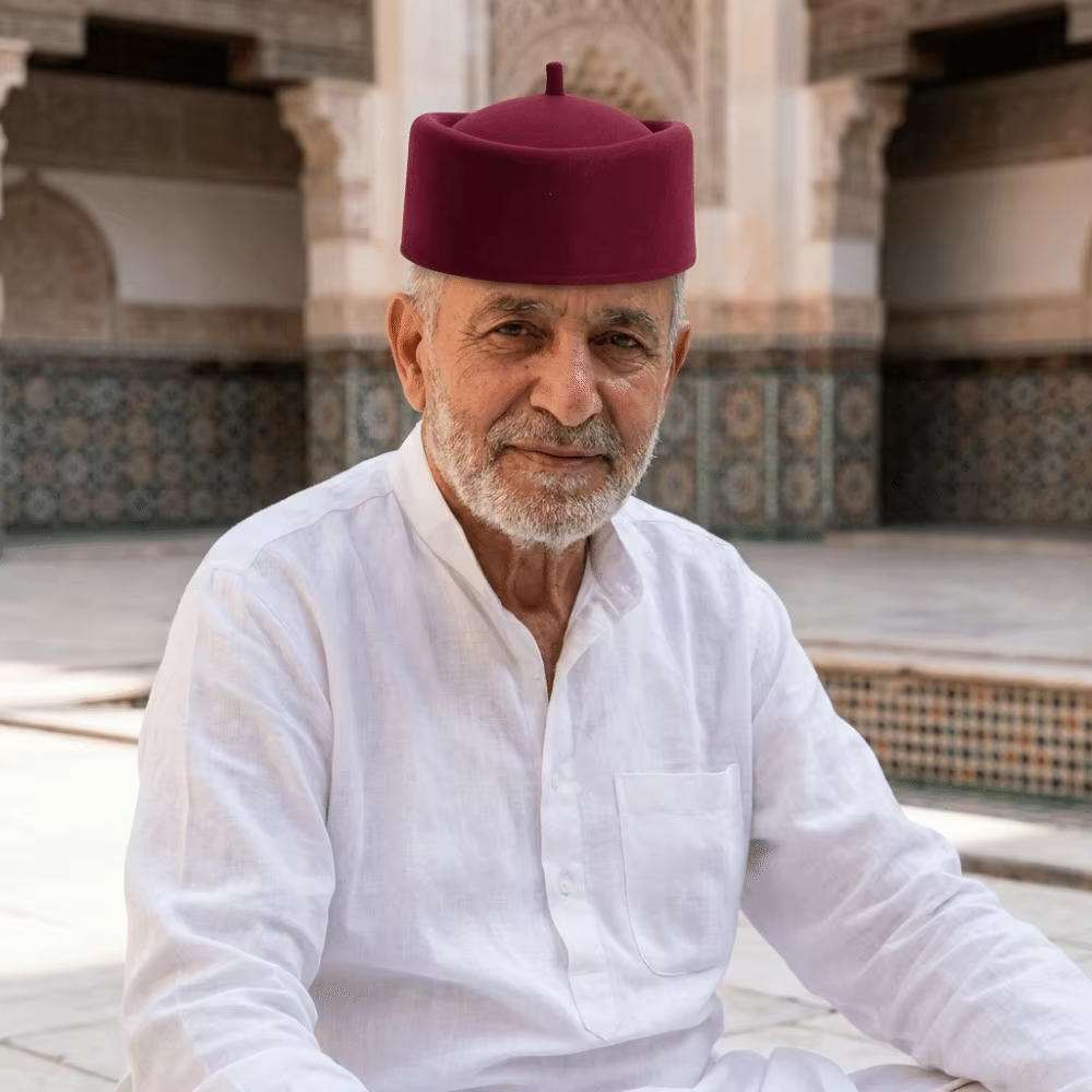 Chapeau de prière ethnique en feutre de coton tendance, doux et multicolore, chapeau traditionnel de mariage pour hommes musulmans