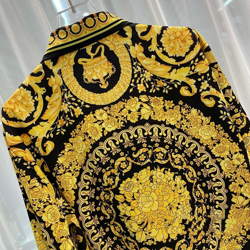 Chemise de Luxe Royale Décontractée pour Homme, Imprimé Floral, Paisley, Baroque, Manga, Longa, ixde Bal
