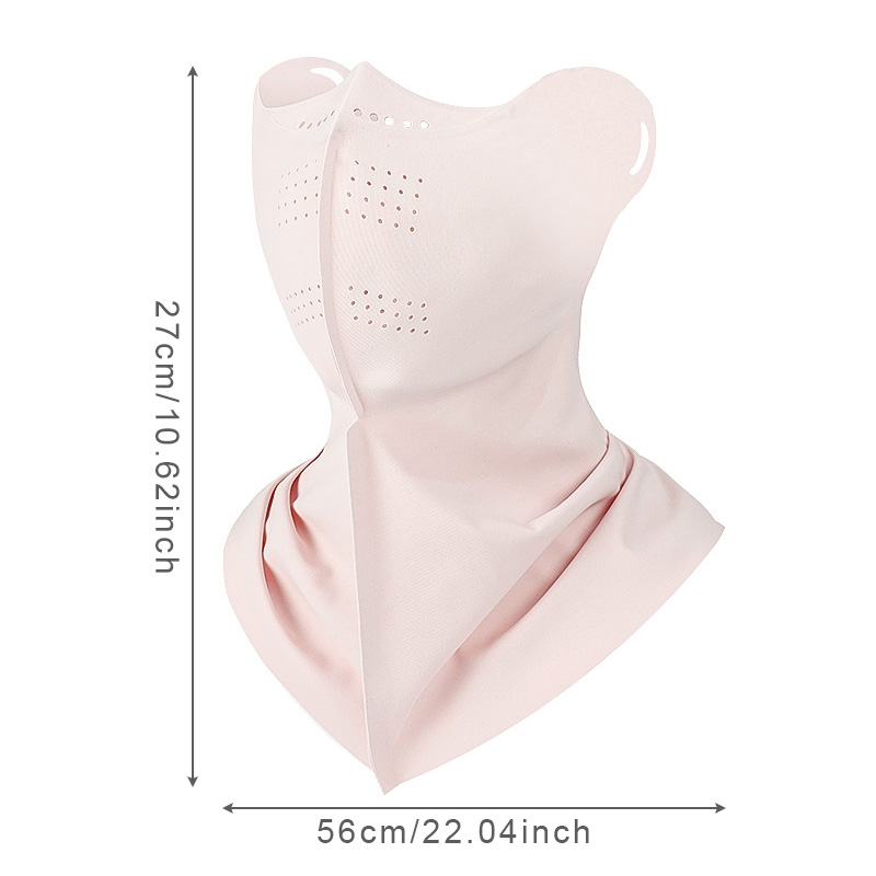 Masque facial d'été avec écharpe, Protection solaire, respirant, pour femmes, voyage en plein air, sens glacé, Protection du visage et du cou