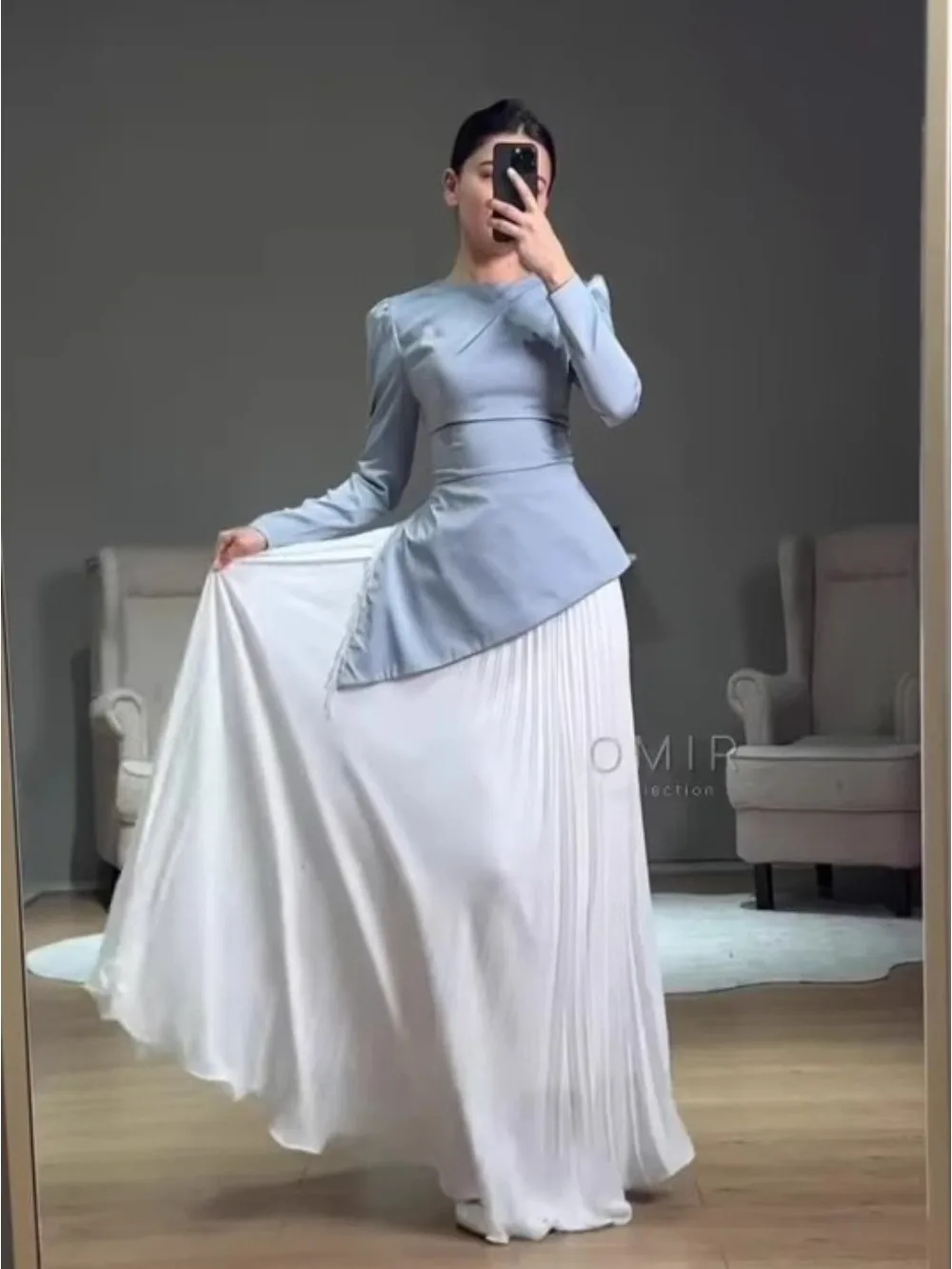 Abaya – Robe de soirée plissée pour femmes, tenue élégante, Patchwork, musulmane, Jalabiya, Largos, arabe, longue, maroc, dubaï