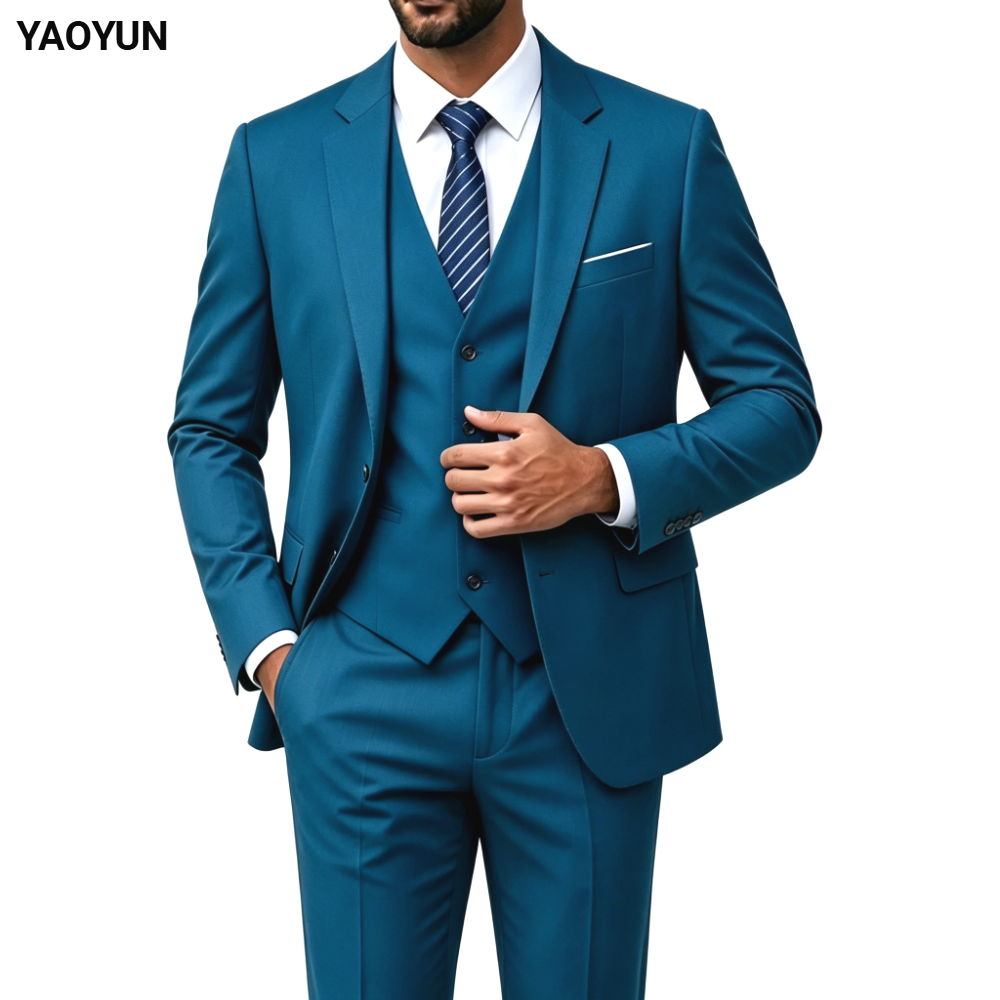 Costumes Élégants pour Hommes 3 Pièces 2 Ensembles Mode Classique Décontracté Vestes Gilets Pantalons Blazers Tenue Formelle 2026